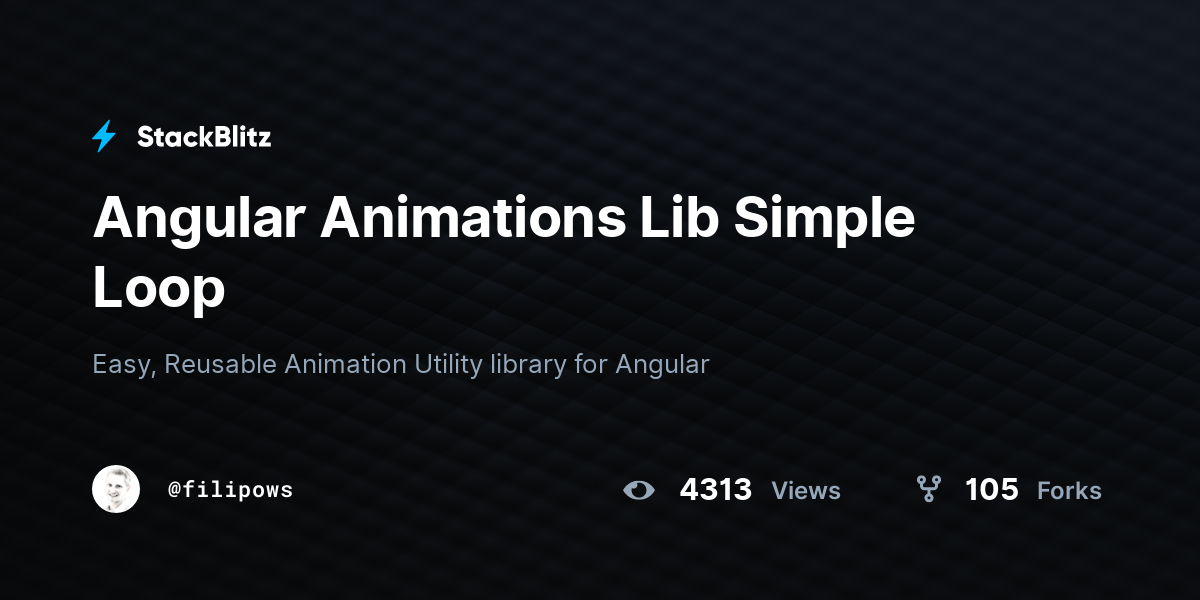 Angular Animations Lib Simple Loop - StackBlitz