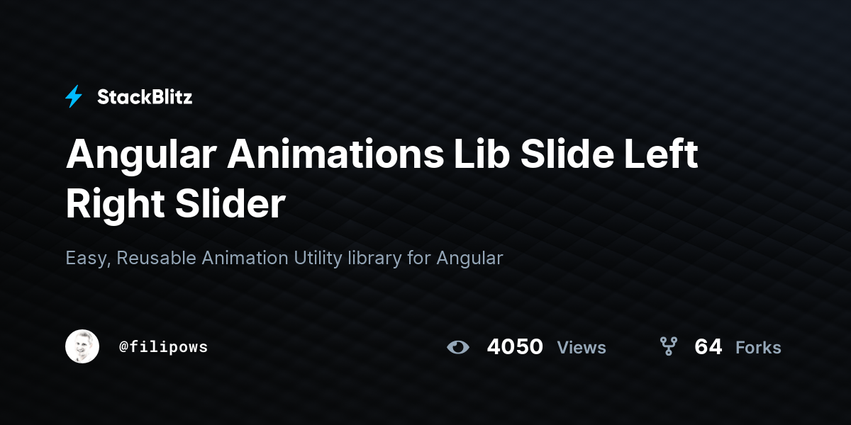 Angular Animations Lib Slide Left Right Slider - StackBlitz