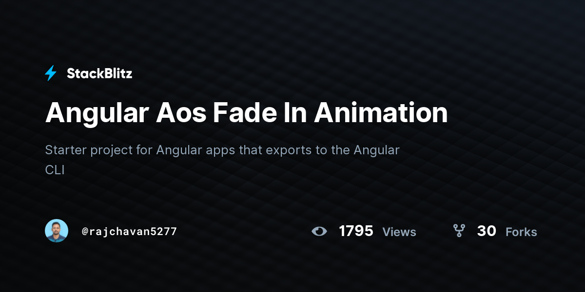 Angular Aos Fade In Animation - StackBlitz