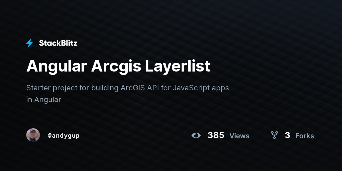 Angular Arcgis Layerlist - StackBlitz