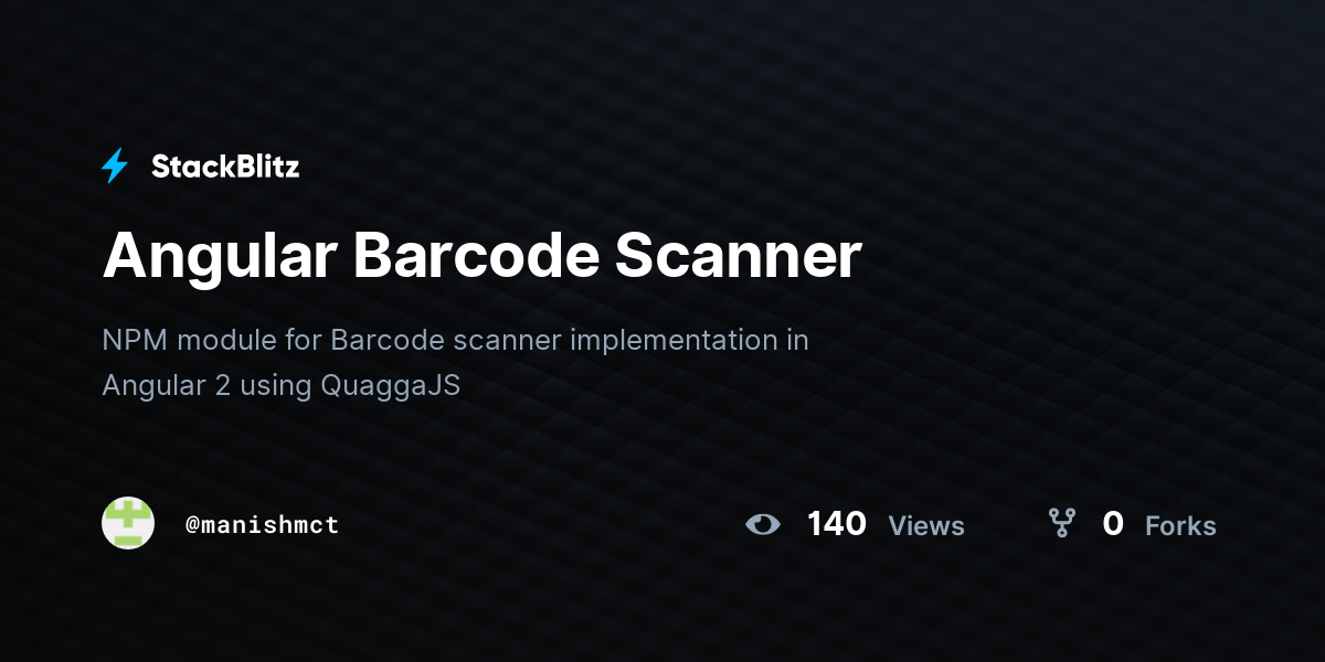 Angular Barcode Scanner - StackBlitz