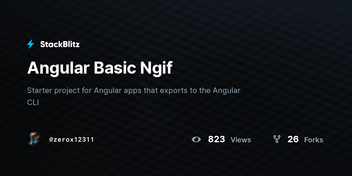 Angular Basic Ngif - StackBlitz