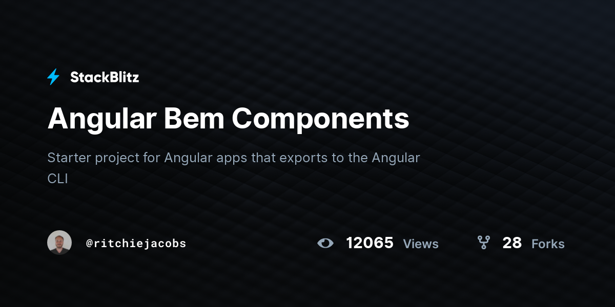 Angular Bem Components - StackBlitz