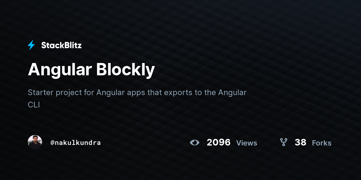 Angular Blockly - StackBlitz