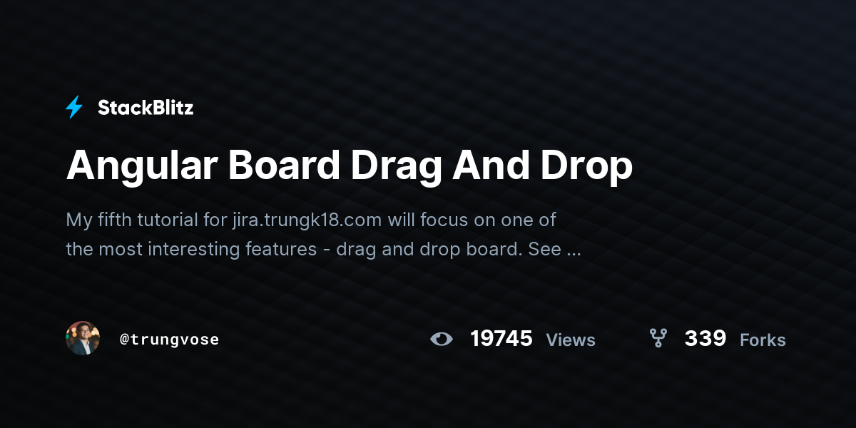Angular Board Drag And Drop - StackBlitz