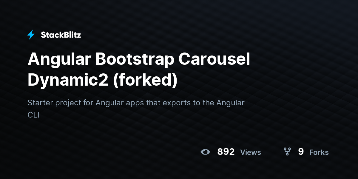 Angular Bootstrap Carousel Dynamic2 (forked) - StackBlitz
