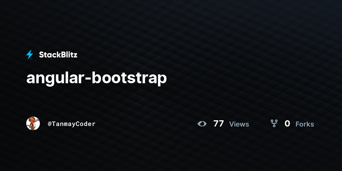 angularbootstrap StackBlitz