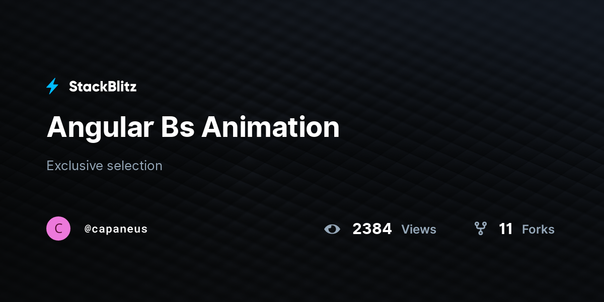 Angular Bs Animation - StackBlitz