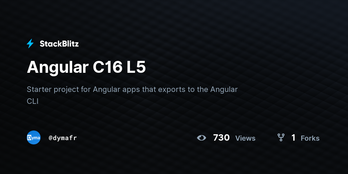 Angular C16 L5 - StackBlitz