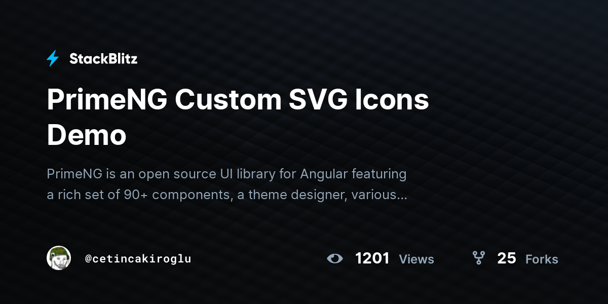 PrimeNG Custom SVG Icons Demo - StackBlitz