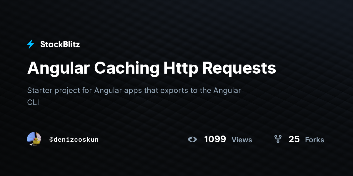 Angular Caching Http Requests - StackBlitz
