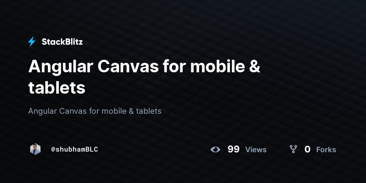 Angular Canvas for mobile & tablets - StackBlitz