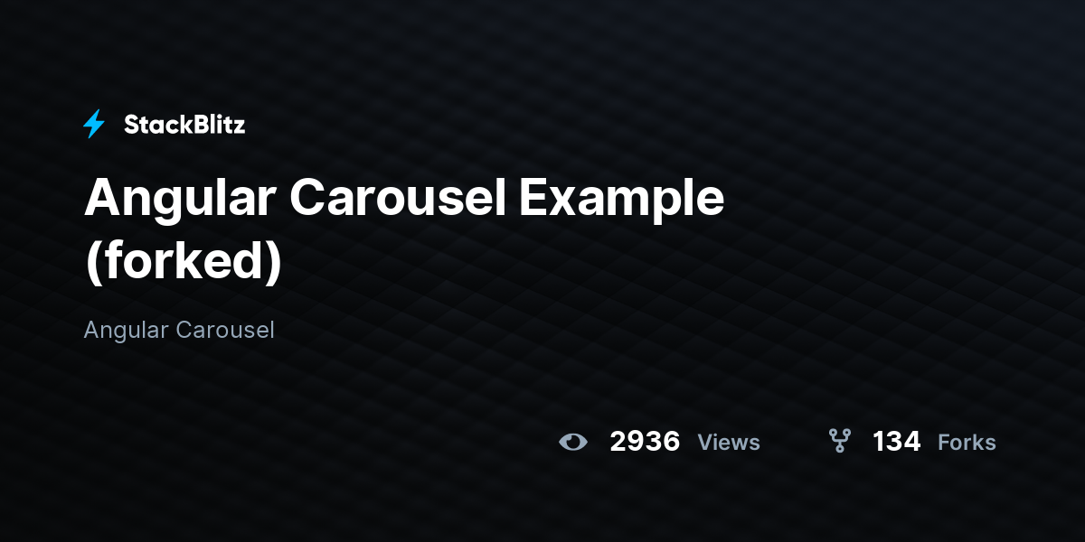Angular Carousel Example (forked) - StackBlitz