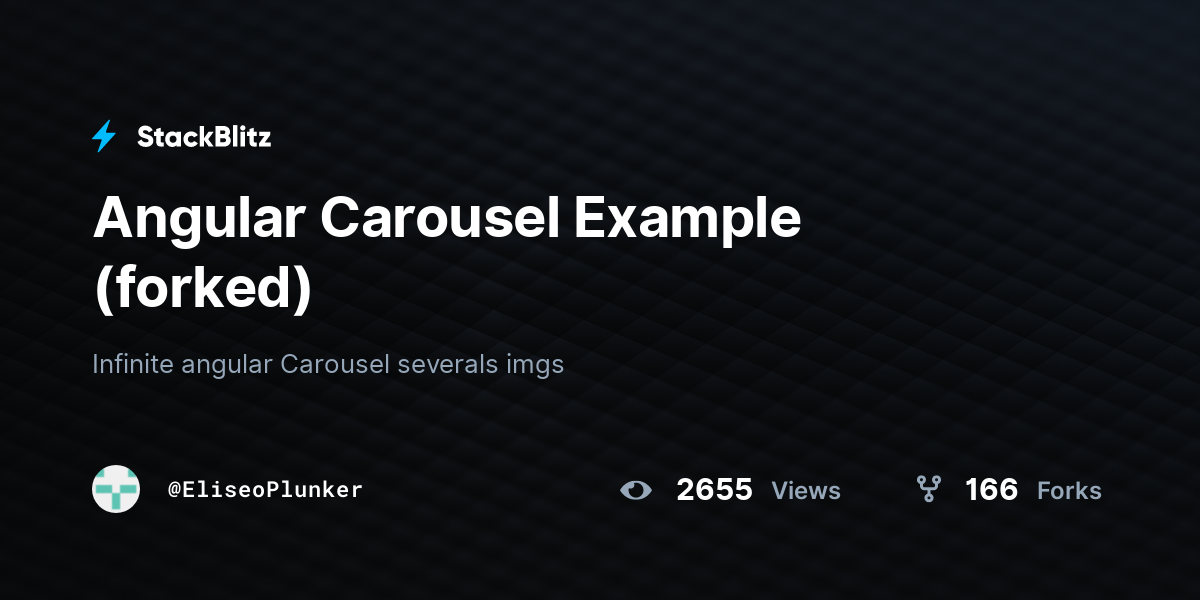 Angular Carousel Example (forked) - StackBlitz