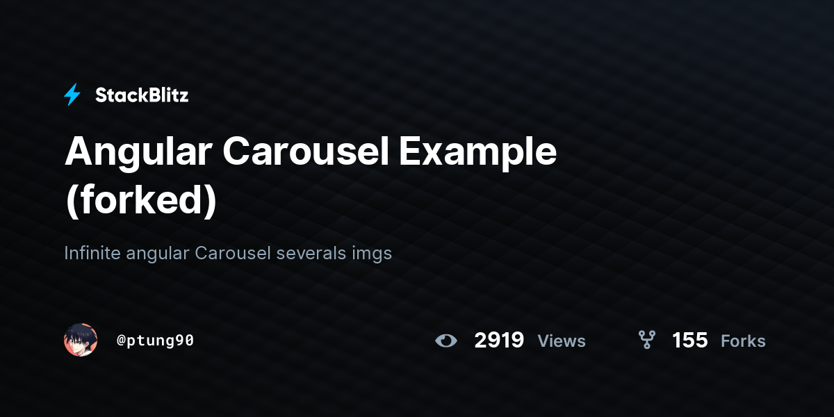 Angular Carousel Example (forked) - StackBlitz