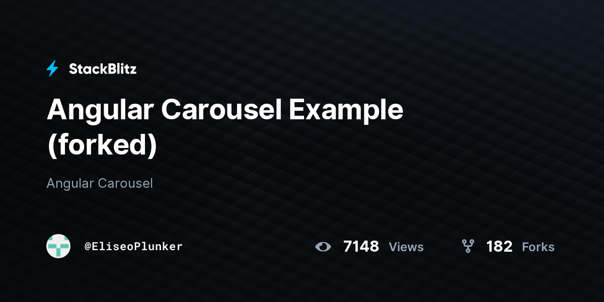 Angular Carousel Example (forked) - StackBlitz