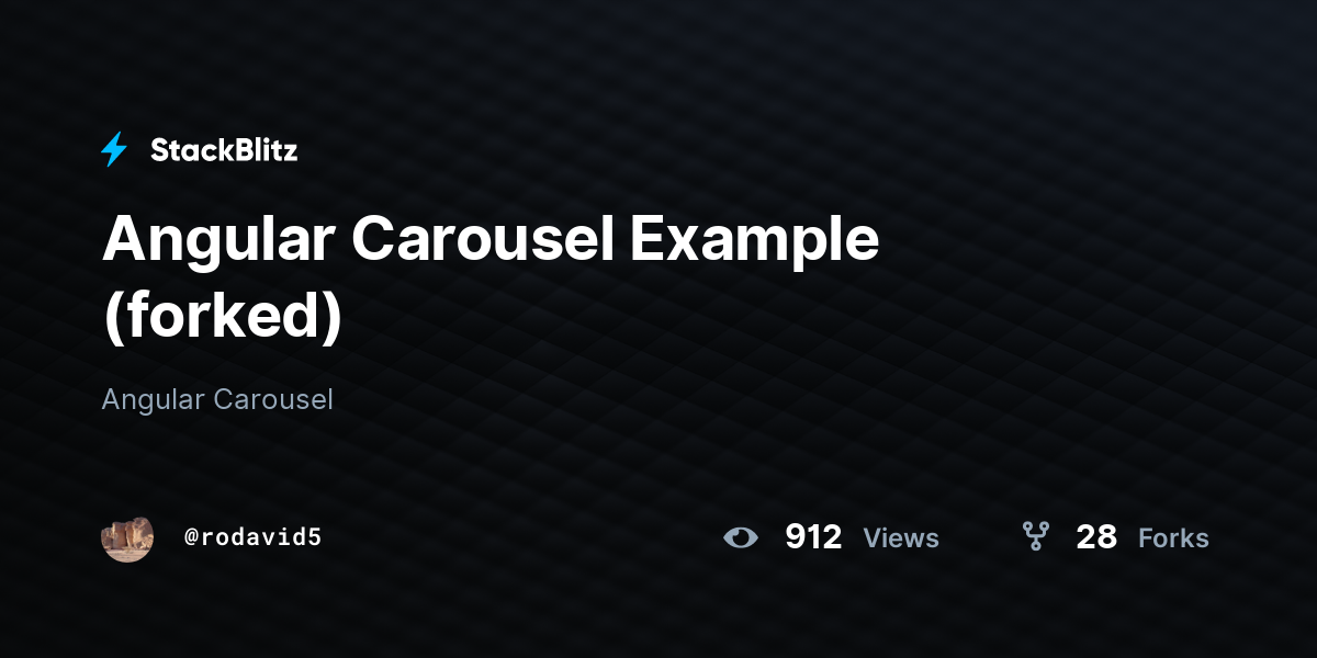 Angular Carousel Example (forked) - StackBlitz