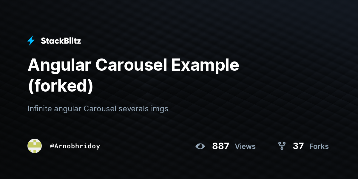 Angular Carousel Example (forked) - StackBlitz