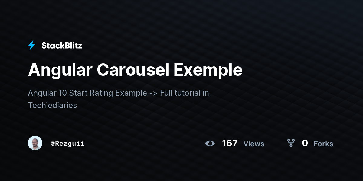 Angular Carousel Exemple - StackBlitz