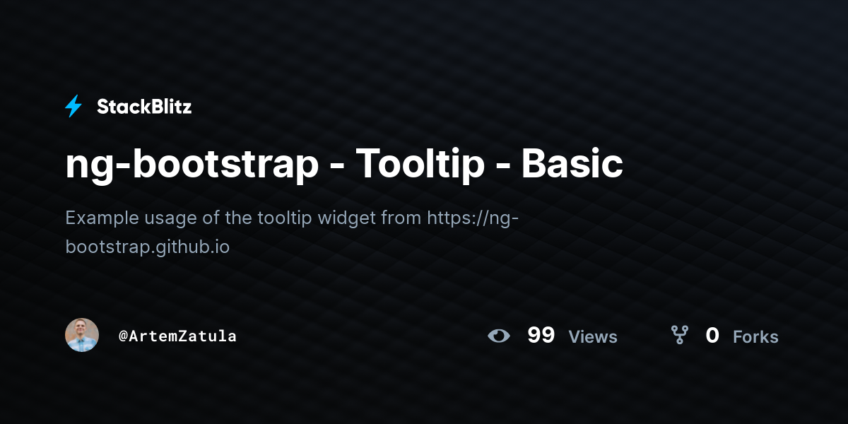 ng-bootstrap - Tooltip - Basic - StackBlitz