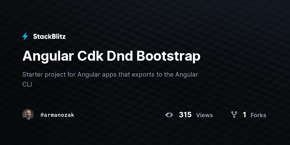 Angular Cdk Dnd Bootstrap - StackBlitz