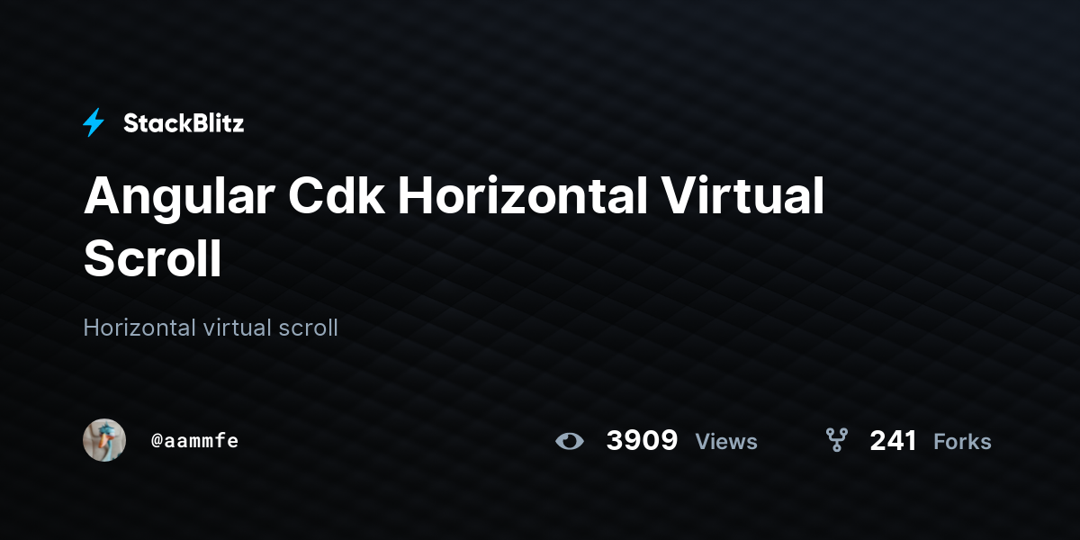 Angular Cdk Horizontal Virtual Scroll - StackBlitz