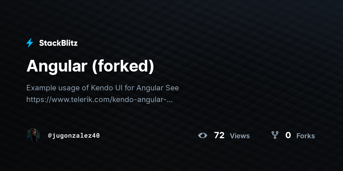 Angular (forked) - StackBlitz