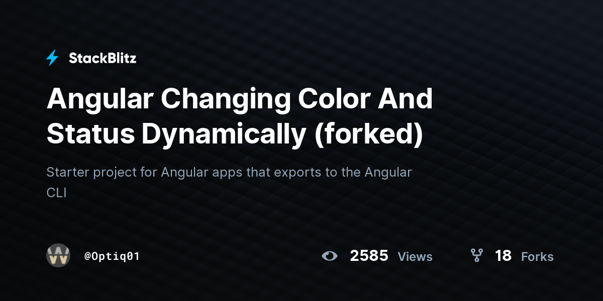 Angular Changing Color And Status Dynamically (forked) - StackBlitz
