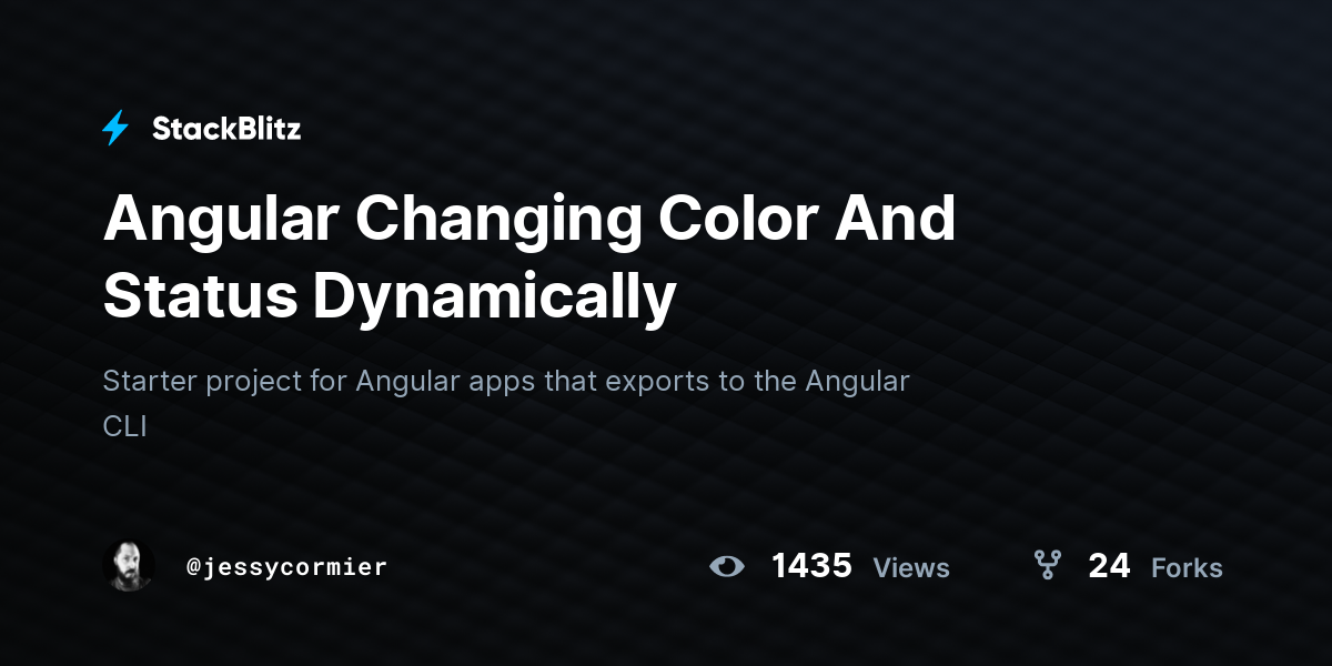 Angular Changing Color And Status Dynamically - StackBlitz