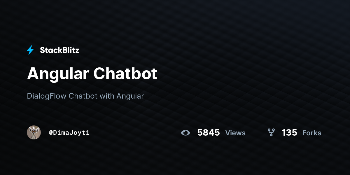 Angular Chatbot - StackBlitz