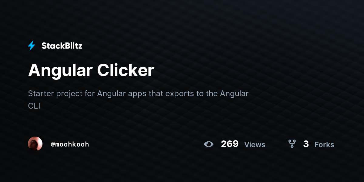Angular Clicker - StackBlitz