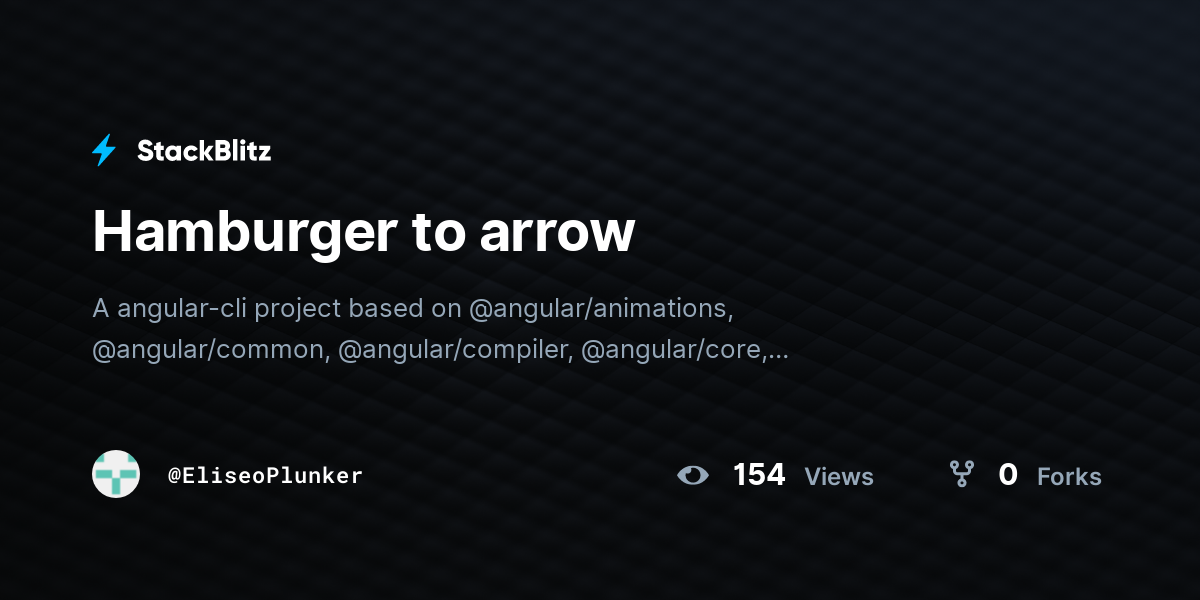 Hamburger to arrow - StackBlitz