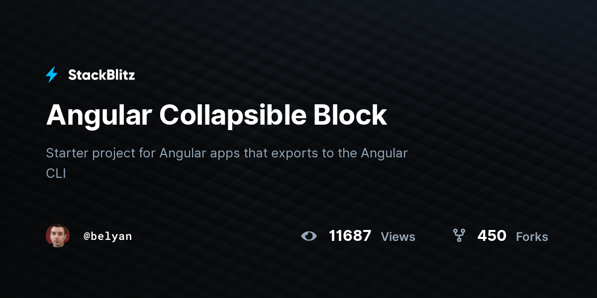 Angular Collapsible Block - StackBlitz