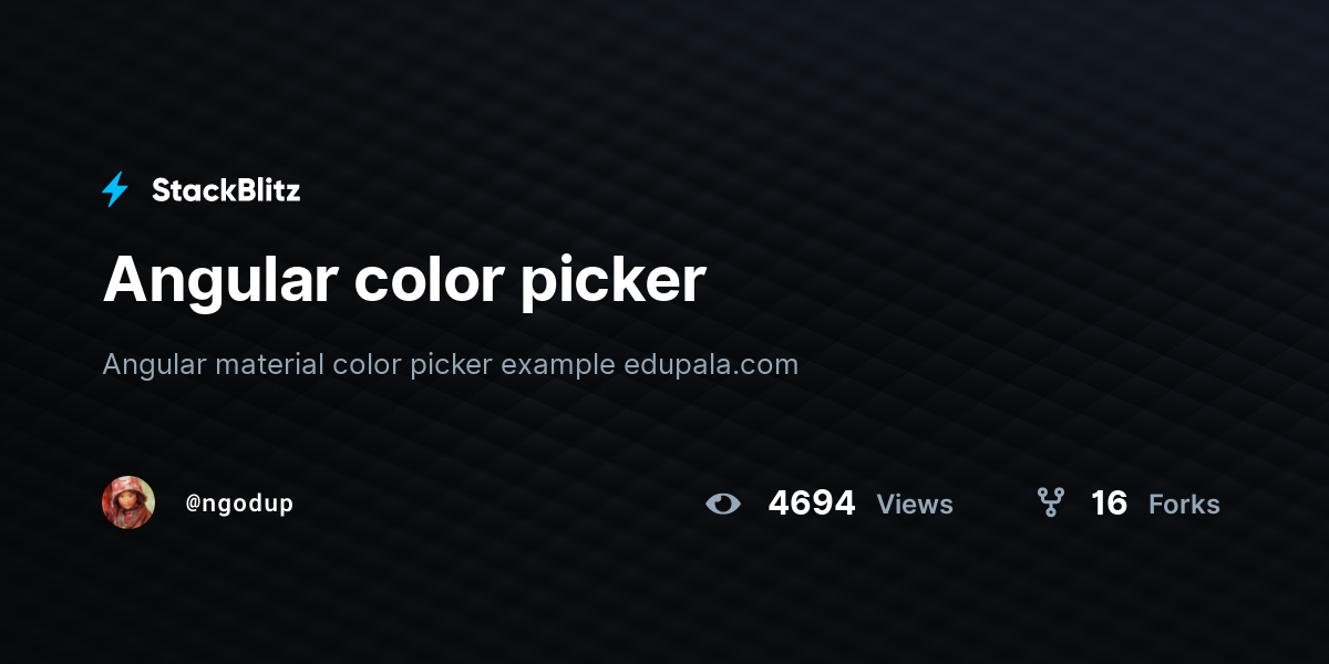 Angular color picker - StackBlitz