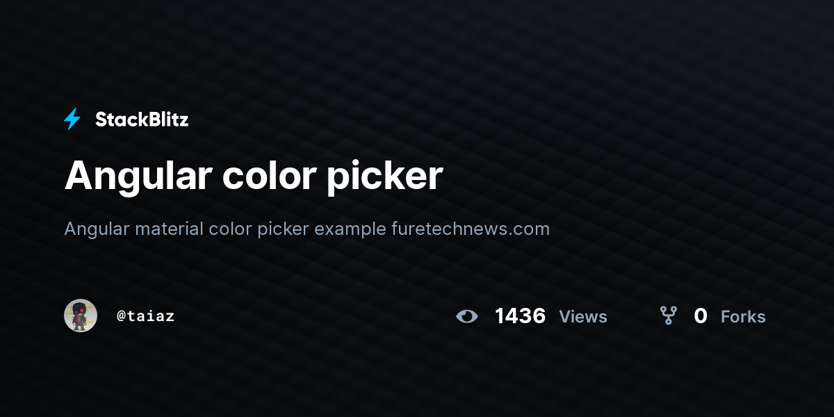 Angular color picker - StackBlitz