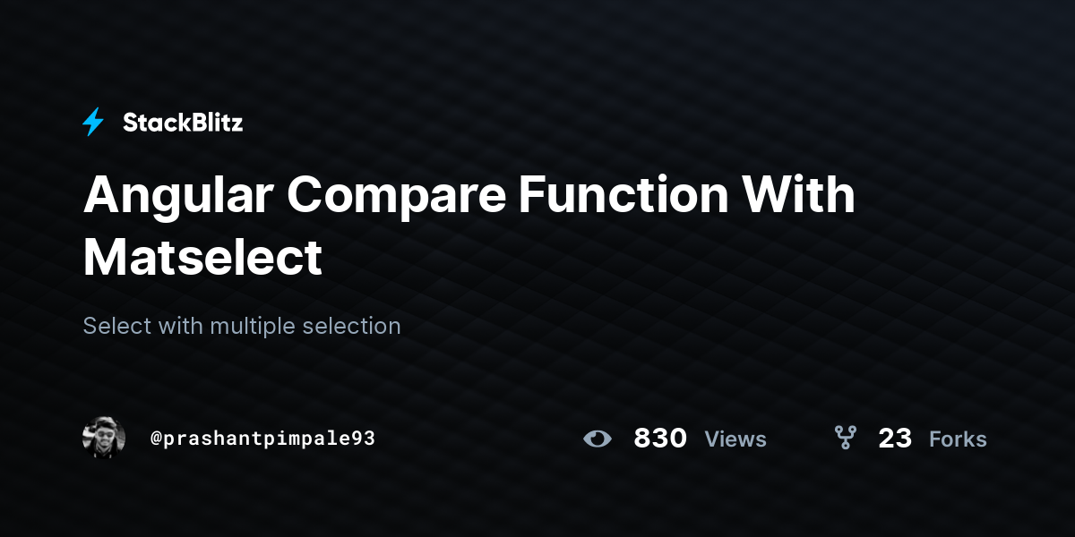 Angular Compare Function With Matselect - StackBlitz
