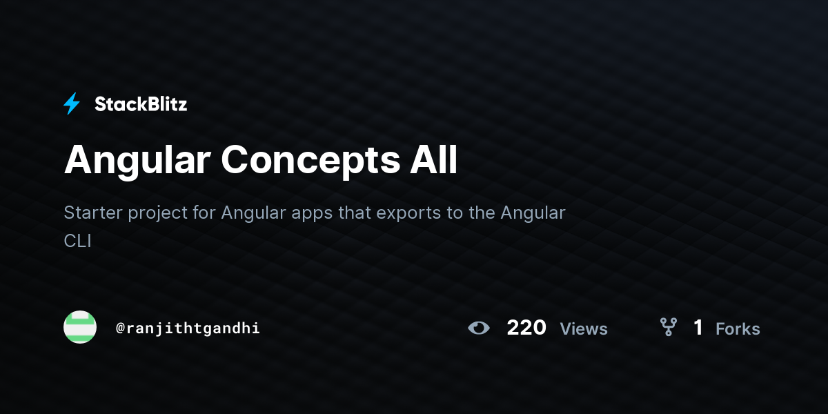 Angular Concepts All - StackBlitz