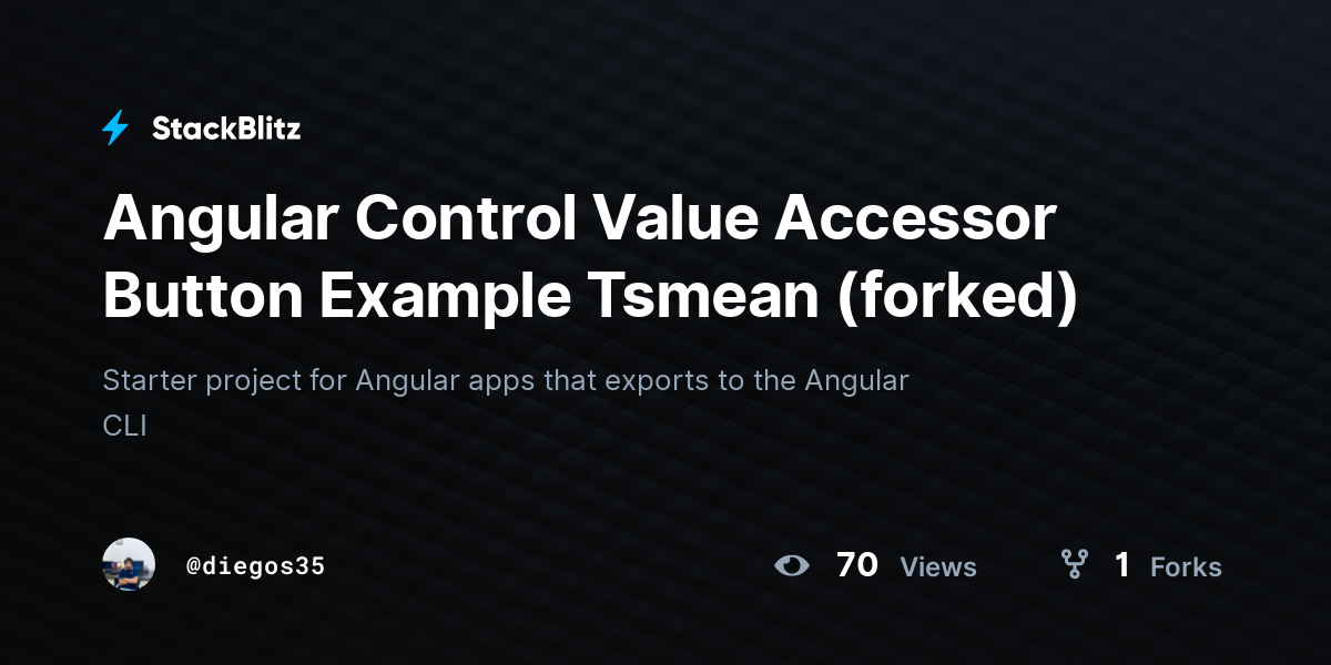 Angular Control Value Accessor Button Example Tsmean (forked) - StackBlitz
