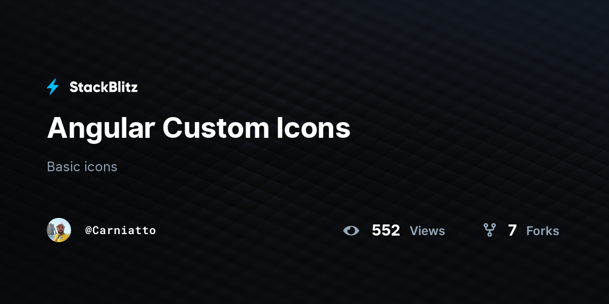 Angular Custom Icons - StackBlitz