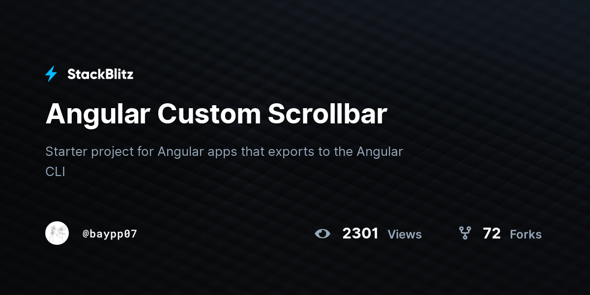 Angular Custom Scrollbar - StackBlitz