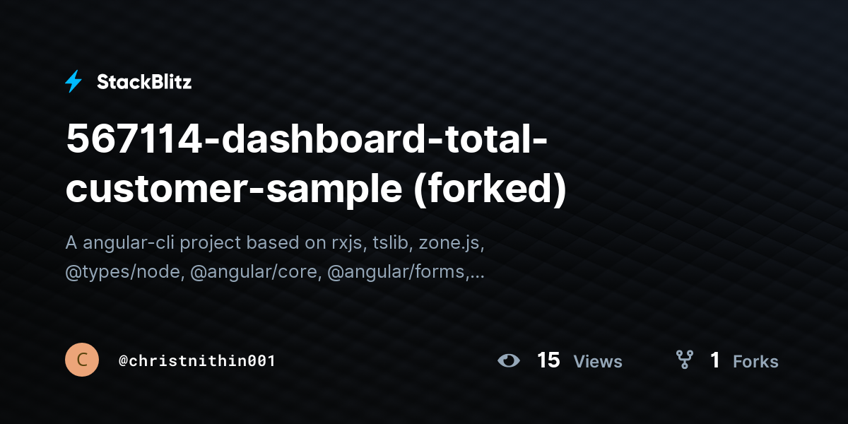 567114-dashboard-total-customer-sample (forked) - StackBlitz