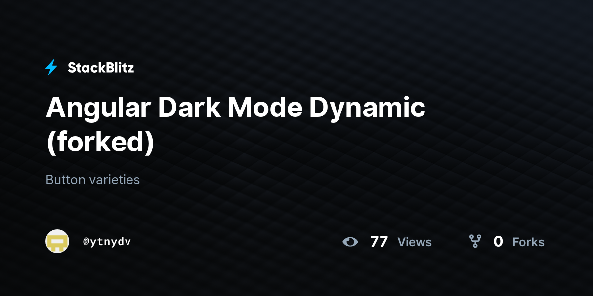 Angular Dark Mode Dynamic (forked) - StackBlitz
