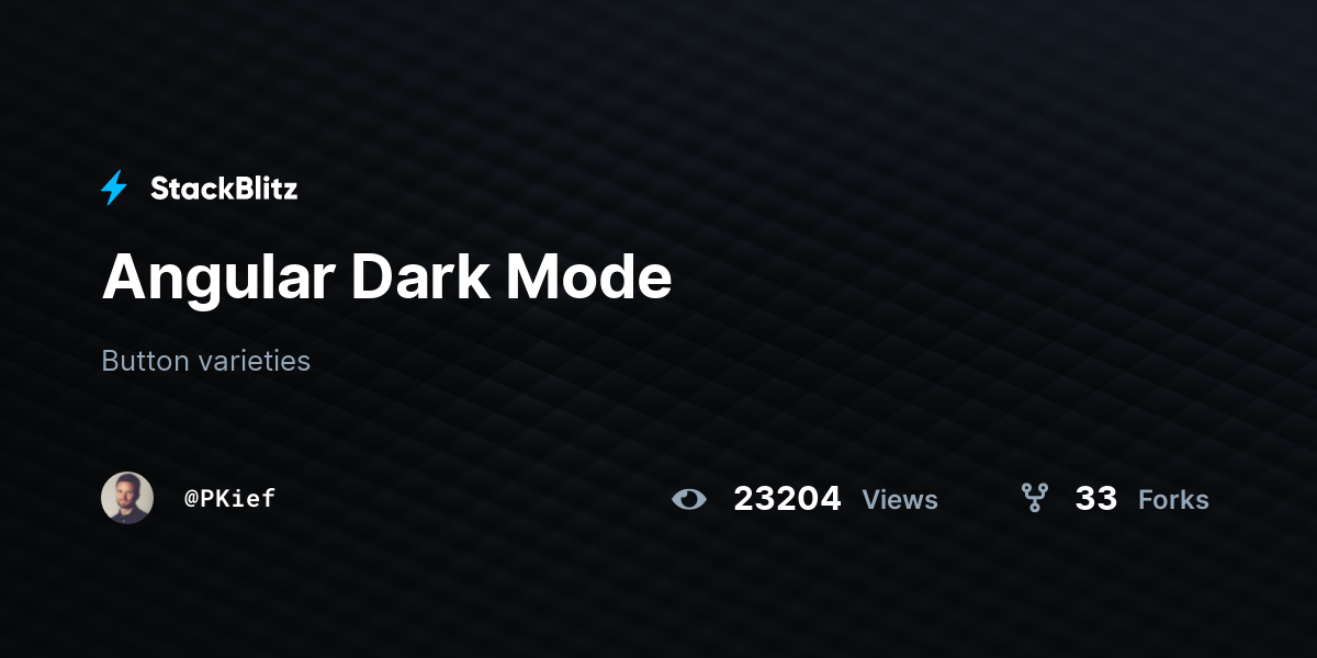 Angular Dark Mode - StackBlitz