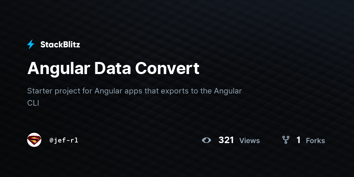 Angular Data Convert - StackBlitz
