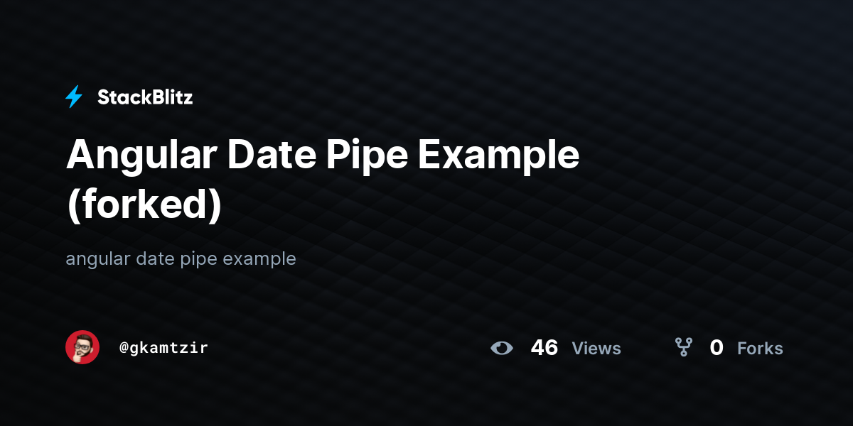 Angular Date Pipe Example