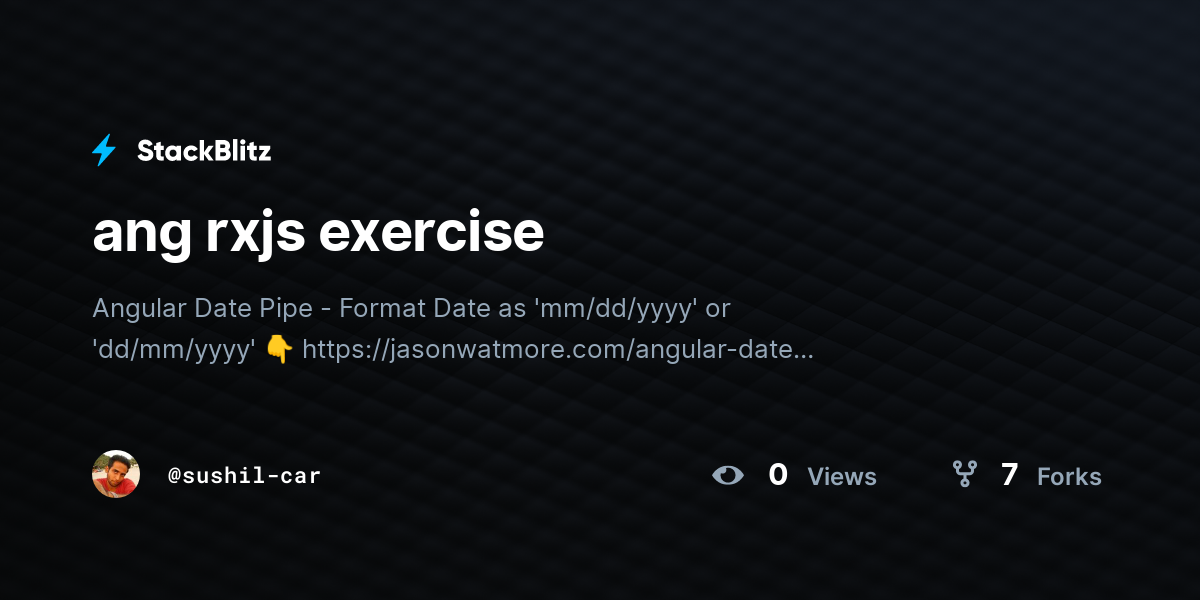 ang rxjs exercise - StackBlitz