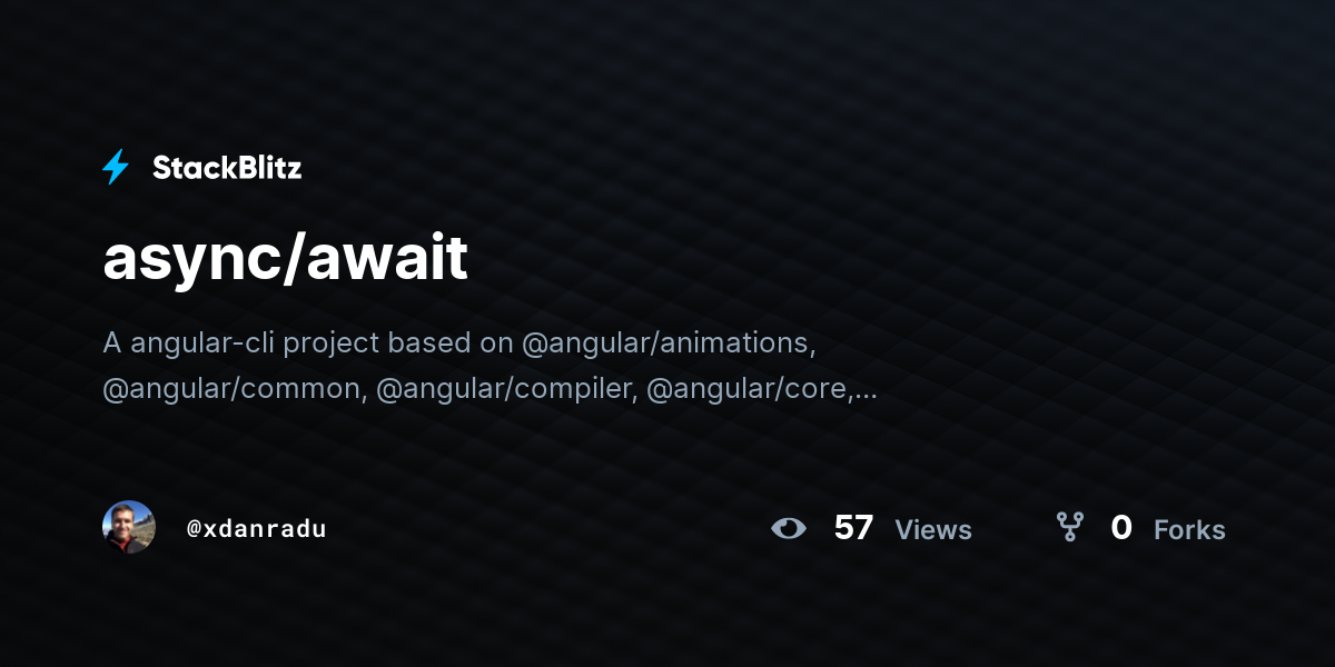 async/await - StackBlitz