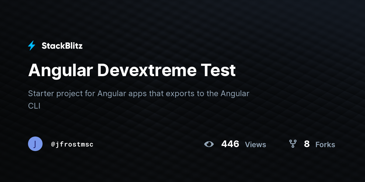 Angular Devextreme Test - StackBlitz