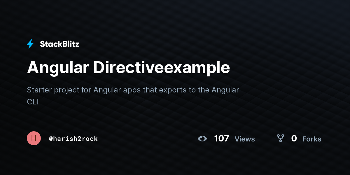 Angular Directiveexample - StackBlitz