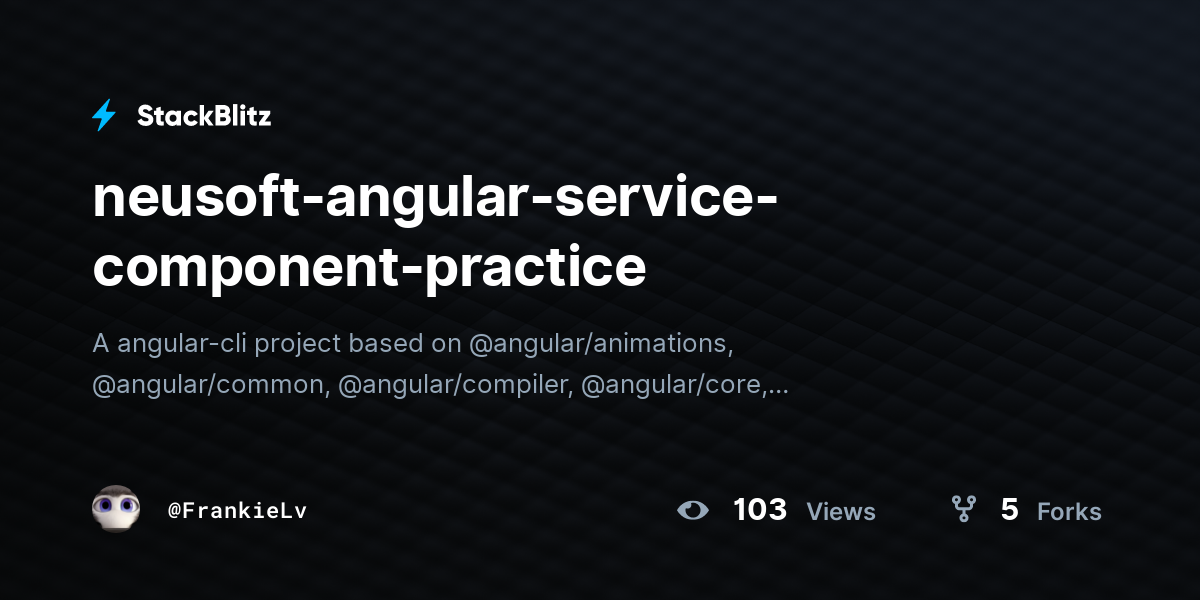 neusoft-angular-service-component-practice - StackBlitz